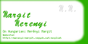 margit merenyi business card